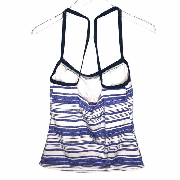 Nike Racerback Tank Blue White Stripe 8/M EUC - Picture 2 of 9